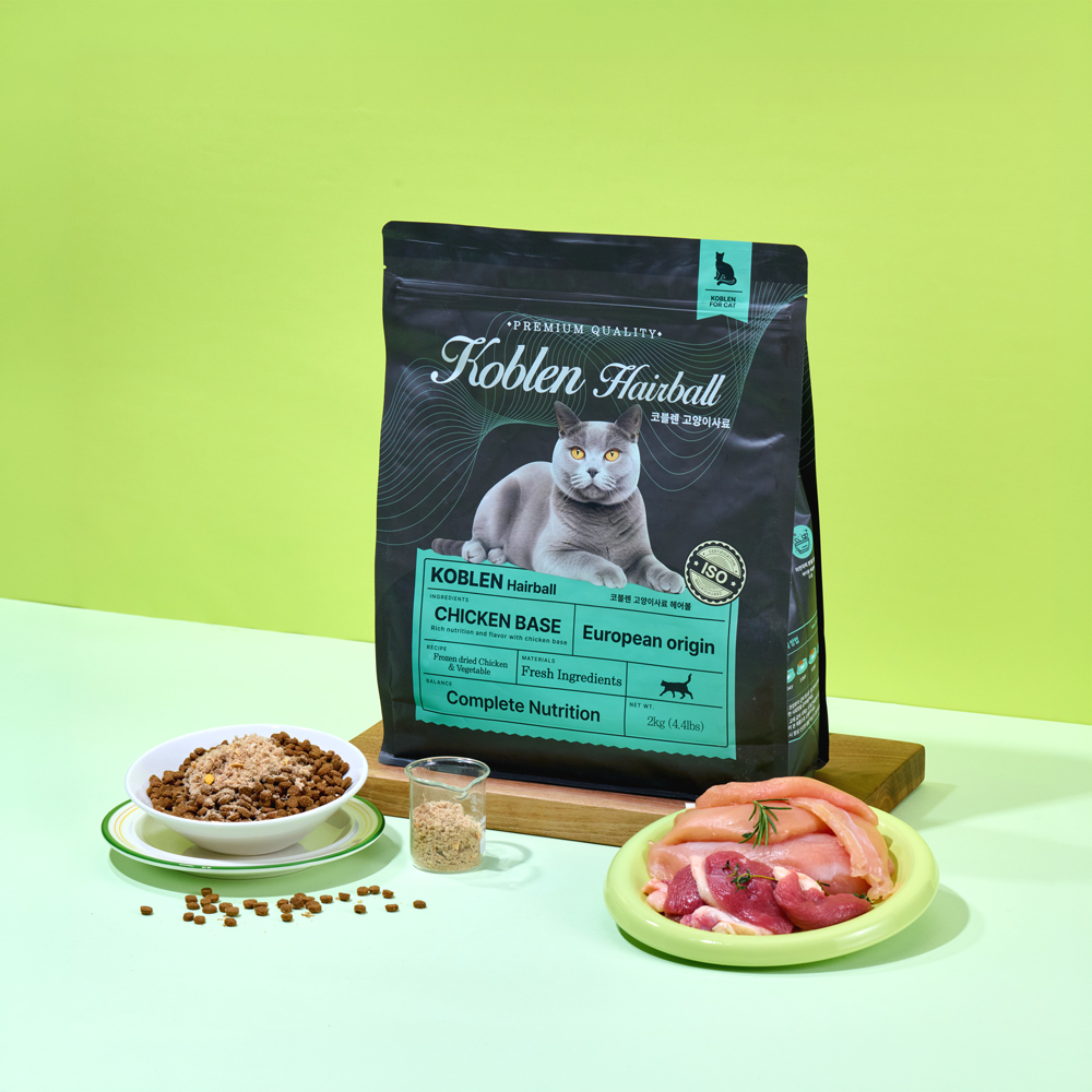 펫라벨 코블렌 헤어볼 고양이 사료 2kg